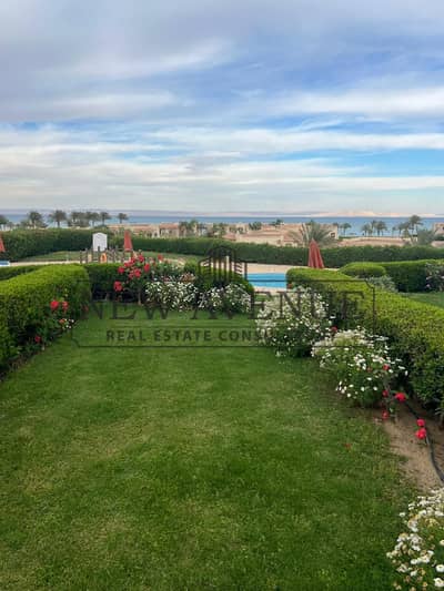Ground chalet 3 bed with garden for sale in La vista 5 delivered fully furnished with Acs developed by Lavista