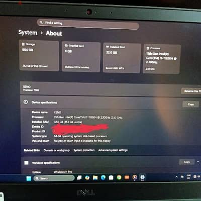 Dell Precision 7560 i7-11850H 32GB RTX A3000 1TB SSD