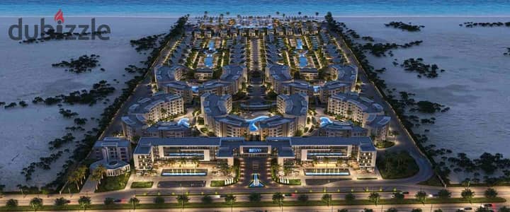 Chalet 75m finished with a direct sea view next to Marina 1 in Q Bay, North Coast - Initial payment 570 thousand and installments over 8 years