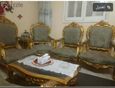 غرفة صالون خشب زان استعمال خفيف