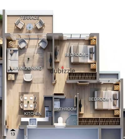 Apartment for sale in Noor 82 m old reservation garden view on the longest payment period
