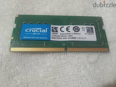 للبيع 1. راما 8ججاDDR4 crucial. ميجابايت 2400