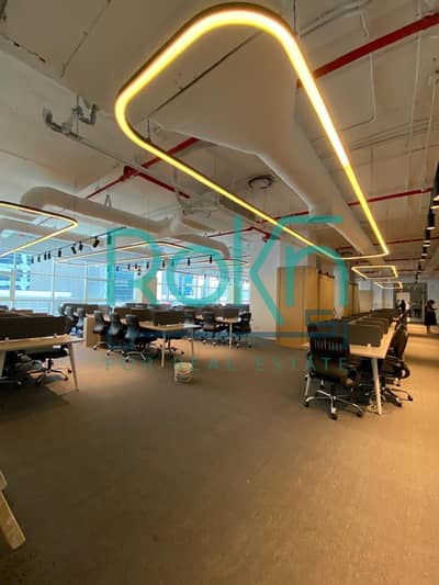 Office for rent, finished with air conditioning,225 sqm, directly on the axis - Al Bustan Street in the heart of Sheikh Zayed