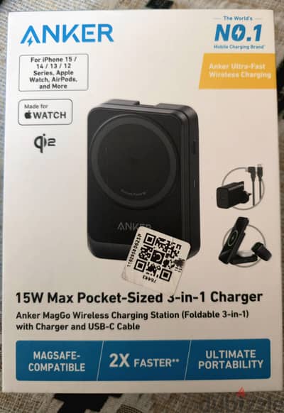 Anker MagGo Wireless Charging Station (Foldable 3-in-1)