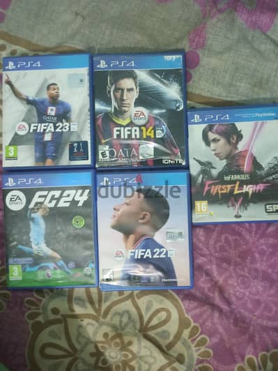 مجموعه العاب ps4 مستعمله استعمال خفيف