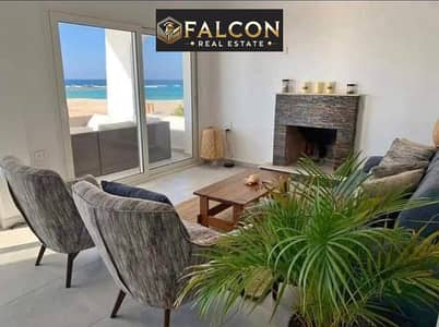 Luxury villa with double view for sale on installments, fully finished + air conditioning next to Telal and La Vista Bay near Hacienda North Coast