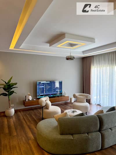 For rent at the lowest price in the compound: a 160m² luxury apartment in Eastown Sodic, first-time occupancy,  Located near Jacranda Park,