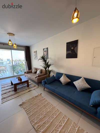 ستوديو مفروش للإيجار في مراسي Marassi North coast الساحل الشمالي   موقع مميزعلى بعد خطوات من الكافيهات والمطاعم ومنطقة اليخوت والمارينا