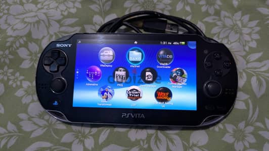 Sony PS Vita Black OLED + Case + Cable + SD2Vita