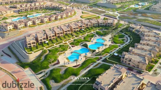 بمقدم 5% فقط امتلك شاليه أرضي 150 متر بحديقة 50 متر في لافيستا جاردنز السخنة مطل على حمام سباحة