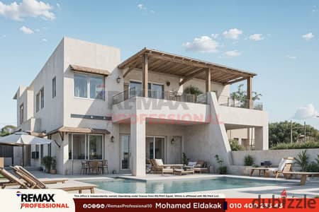 فيو مفتوح على اللاجون شاليه للبيع في بالم هيلز هاسيندا ووترز بالساحل الشمالي