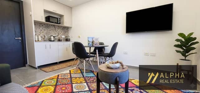 Hotel Apartment for Rent in Lake Park – Taj City | Ground Floor with Garden & Pergola | 2 Bedrooms | First Use | Open Kitchen
