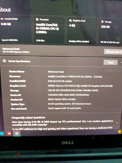 Dell XPS 15 9560