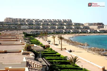 شاليه بحديقه للبيع في لافيستا 6 العين السخنة 130 متر صف اول علي البحر متشطب بفيو مميز Chalet Sea View at Lavista 6 Ain Sokhna