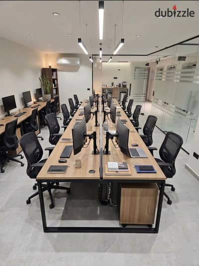 Distinct 170 m Administrative Headquarters Air-conditioned for rent in the strongest Administrative Building in Rihanah Plaza Zahraa Al-Maadi