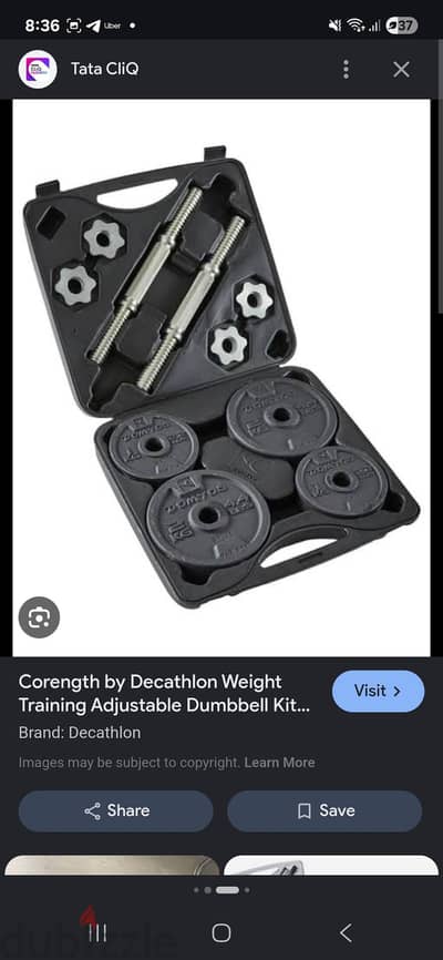 weight dumbbels and bar