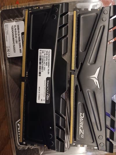 Ram ddr4 32 gb  2x16 3600 mhz T force