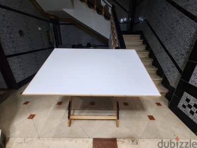 لوحة رسم هندسي بالحامل 80 * 120 سم وإطار من الخشب الزان وحافة الومنيوم