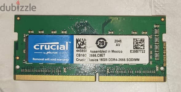 Laptop Ram 16gb DDR4-2666 SODIMM