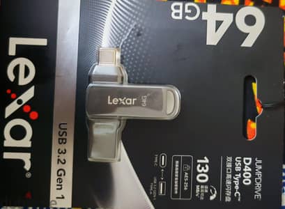 للبيع فلاشة Lexar JumpDrive D400 سعة 64GB أصلية.