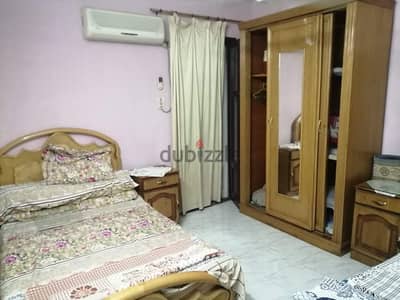 غرفة نوم كاملة - سريرين 120 سم + دولاب جرار + 2 كومودينو