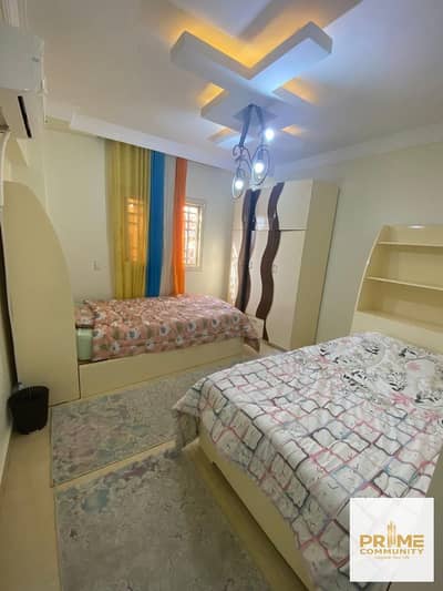 Cheapest price for a luxurious furnished apartment of 250 m in the New Garden City mini-compound 7th District Sheikh Zayed City