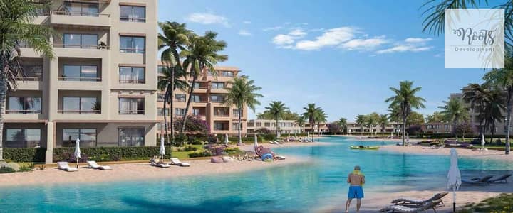 للبيع شالية لاجوون فيو كورنرمتشطب في هاسيندا واتر - الساحل الشمالي  For Sale Corner Chalet Finished in Hacienda Waters - North Coast