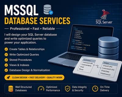 تصميم قاعدة بيانات Microsoft SQL server database