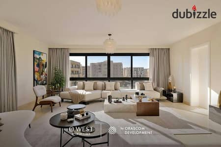 شقه متشطبه 3غرف  للبيع في كمبوند O West بجانب جامعهMSA