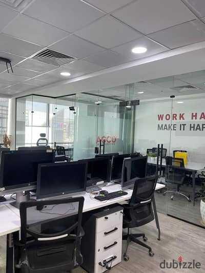 Administrative office for rent 125m air-conditioned in Ccc-New Cairo