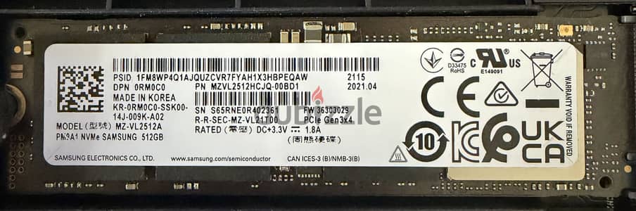Nvme m2 512 GB