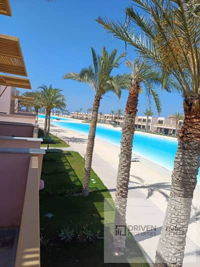 استلام فوري دوبلكس  متشطب بالكامل دايركت علي البحر لاجون فيو للبيع في سي شيل  Playa Ghazala الساحل الشمالي