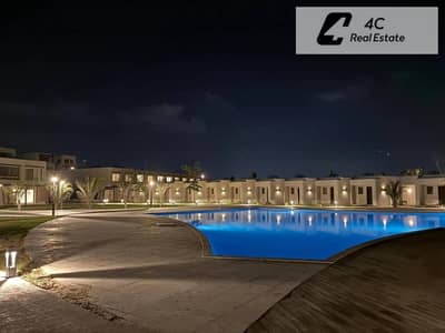 باقل من سعر الماركت لسرعه البيع شاليه  ريسيل فوري هاسيندا ويست بالم هيلزالساحل الشمالي شامل الصيانه open view landscape-بتقسيمه مميزة-جاهزللمعاينه