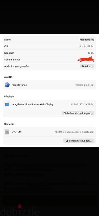 MacBook Pro 14'M1 pro 16GB with box