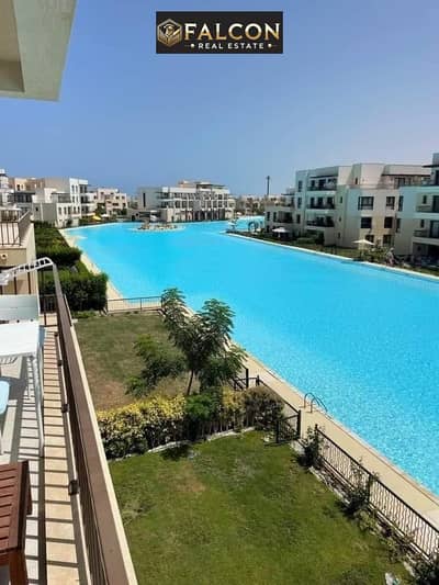 فقط بـ 830,000 الف شاليه تشطيب كامل + Ac's ع بحر الساحل الشمالي Azha North coast, بالتقسيط ع 10 سنين  بجوار مراسي ونايا باي North Coast بالقرب م راس ا