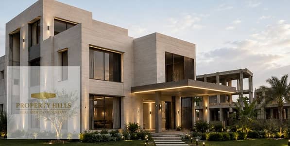 اخر فيلا بريميم استاندالون علي فيو خطير عرض 70 م بانوراما  للبيع في كومباوند استيت لاند مارك التجمع القاهرة الجديدة مبني بالفعل  بالتقسيط علي 9 سنين