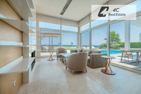 باقل من سعر الماركت لسرعه البيع شاليه  ريسيل فوريHacienda West بالم هيلزالساحل الشمالي شامل الصيانه open view landscape-بتقسيمه مميزة-جاهزللمعاينه