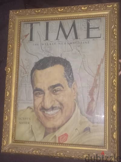 صورة نادرة للزعيم جمال عبد الناصر علي غلاف مجلةtime٢٦ سبتمبر ١٩٥٥. . الغ