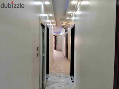 Apartment 110 m for sale super lux finishing, all facilities available: water, electricity, natural gas, elevator under construction, 3 bedrooms, reception in two parts, kitchen, bathroom, fourth upper floor in Alexandria, Al Amireya, kilo 21, October entrance before the gate in a very distinguished location.