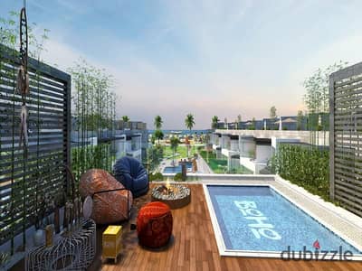 Chalet for sale in one of the most beautiful villages in Ain Sokhna — at BOHO El Sokhna with a down payment of EGP 637,000 only, featuring a stunning