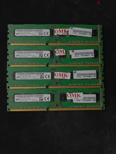 32GB DDR3 1600MHz Ram Full Kit (4×8GB) Micron