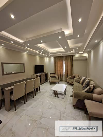Distinctive furnished apartment for rent in Al-Rehab City, New Cairo, with special finishing, next to the old market and food court