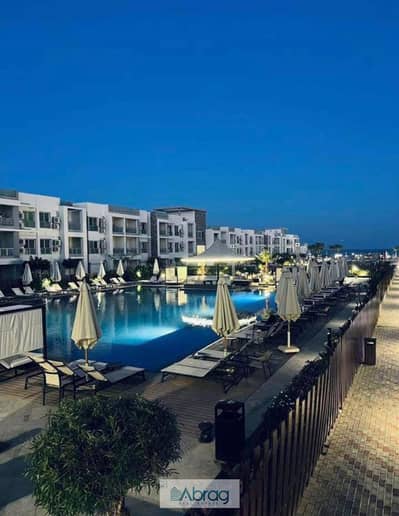 Two-bedroom chalet for sale in Aroma Ain Sokhna, Suez Road, with air conditioning, at a special price over 10 years.