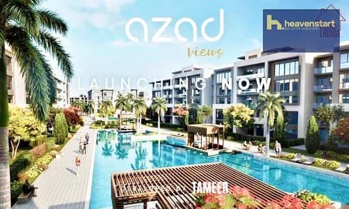 Apartment with a garden, 221 sq m, for rent in Azad, with a distinctive garden view and close to the clubhouse in Fifth Settlement, near 90th Street a