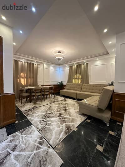 Apartment in the private villas for rent furnished in Al-Rehab at a special price, broker directly from the owner