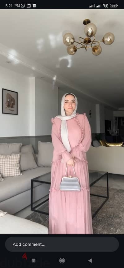 Chiffon pink dress - فستان شيفون