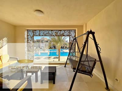 Chalet for sale overlooking the sea with a private rooftop in El Gouna, ready for immediate occupancy.