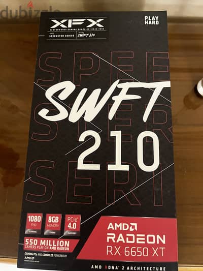 كرت شاشة AMD Radeon RX 6650 XT بحالة الزيرو
