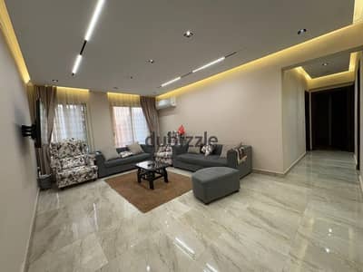 For rent, a furnished apartment in the Jannah Compound, a prime location in Sheikh Zayed