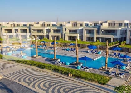 شاليه للبيع في لافيستا رأس الحكمة – الساحل الشمالي متشطب بالكامل علي الاجون والبحر  مباشره